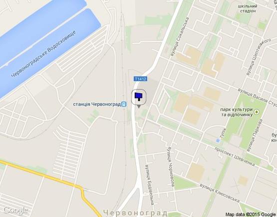 Схема рекламної площини за адресою м. Червоноград вул. Сокальська (Залізодорожний, автовокзал зупинка всього громадського транспорту  ринок) верхній 4х3 рамка для сітки