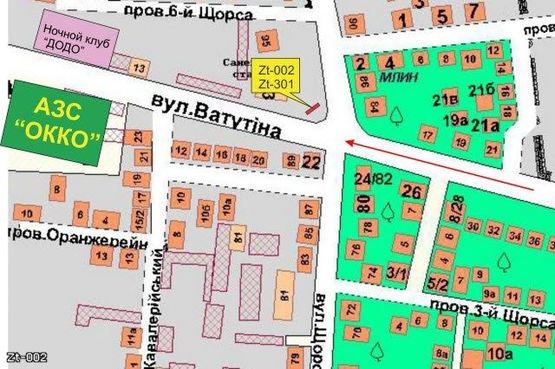 Схема рекламной плоскости по адресу Покровська, 93, верх