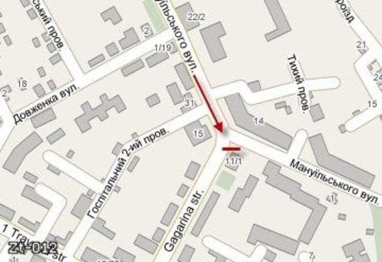 Схема рекламної площини за адресою Гагаріна/Гетьмана Мазепи