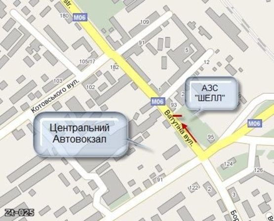 Схема рекламної площини за адресою Проспект Незалежності, 93