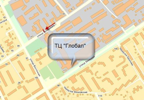 Схема рекламной плоскости по адресу Михайла Грушевського , 91