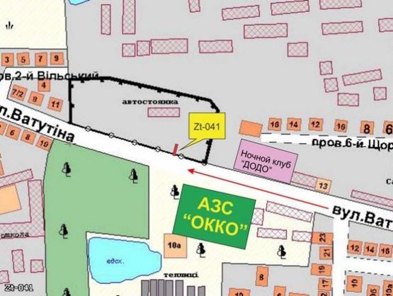 Схема рекламной плоскости по адресу Проспект Незалежності, 11