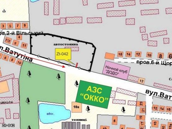 Схема рекламной плоскости по адресу Проспект Незалежності, 11