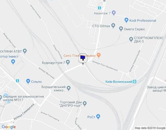 Схема рекламної площини за адресою пр-т Отрадный,50 (В)/ на Окружную,Сильпо,Новус