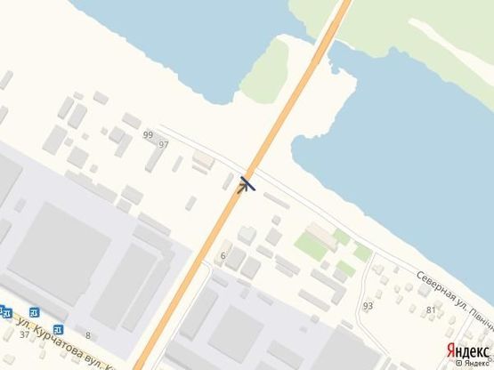 Схема рекламної площини за адресою вул. Західно-окружна, в районі перехрестя з вул. Північною