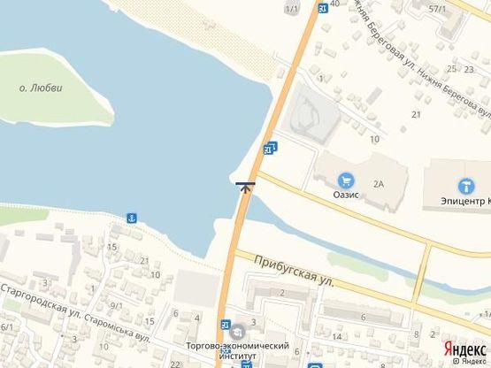 Схема рекламної площини за адресою вул. С.Бандери (над річкою)