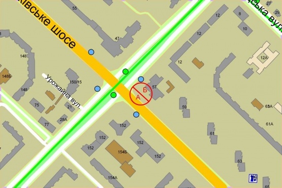 Схема рекламной плоскости по адресу Тростянецкая/Харьковское шоссе