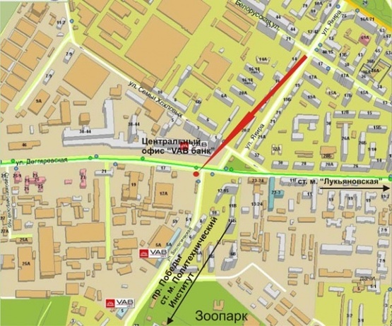 Схема рекламної площини за адресою ул.Зоологическая/Дегтяревская