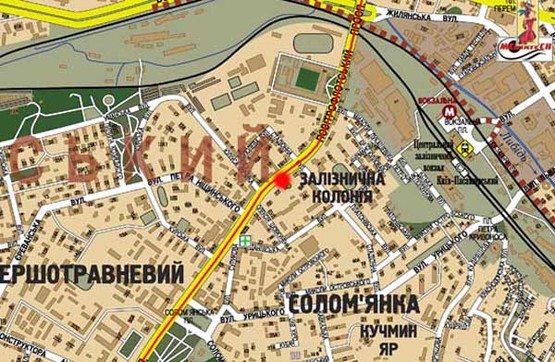 Схема рекламної площини за адресою просп. Воздухофлотский, 15 (А1) остановка  (призма А1), к пр.Победы