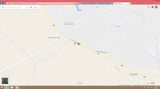 Схема рекламной плоскости по адресу Обїздна М-10, З.О. м. Львова, біля Транс-Сервіс-1 в сторону Епіцентру