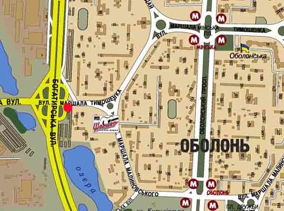 Схема рекламной плоскости по адресу ул. Тимошенко 2д (Б) направление к ТЦ"Караван"