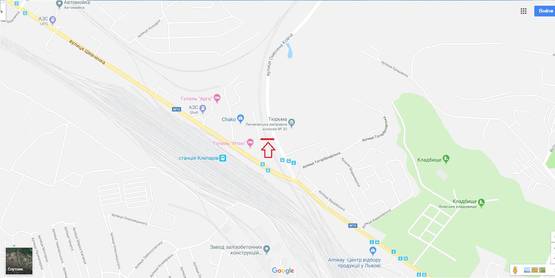 Схема рекламной плоскости по адресу вул. Омеляна Ковча рух до вул. Вінниця, місце №2