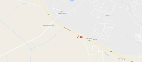 Схема рекламной плоскости по адресу Об'їзна М-10, З.О. м. Львова, біля готелю Галіція в сторону ЕпіцентрК