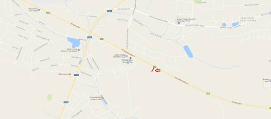 Схема рекламної площини за адресою Об'їзна М-10, З.О. м. Львова, Панська Гора в сторону Сокільник (верхній )1