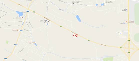 Схема рекламной плоскости по адресу Об'їзна М-10, З.О. м. Львова, між гот. Панська Гора та ТРЦ King Cross Leopolis в сторону ТРЦ King Cross Leopolis (нижній)