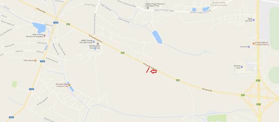 Схема рекламной плоскости по адресу Об'їзна М-10, З.О. м. Львова, між гот. Панська Гора та ТРЦ King Cross Leopolis в сторону ТРЦ King Cross Leopolis (верхній)