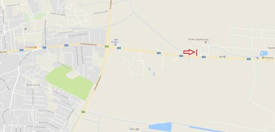 Схема рекламної площини за адресою Об'їзна Н-02, Виїзд на Тернопіль 12 км, з Винників в сторону Тернополя (верхній)