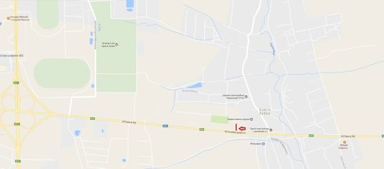 Схема рекламної площини за адресою Обїздна М-06, Київ-Чоп, с.Зубра біля церкви в сторону ТРЦ King Cross Leopolis (нижній)