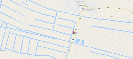 Схема рекламної площини за адресою Обїздна М-06, Київ-Чоп, перед с.Гамаліївка АЗС WOG в сторону Київа (нижній)