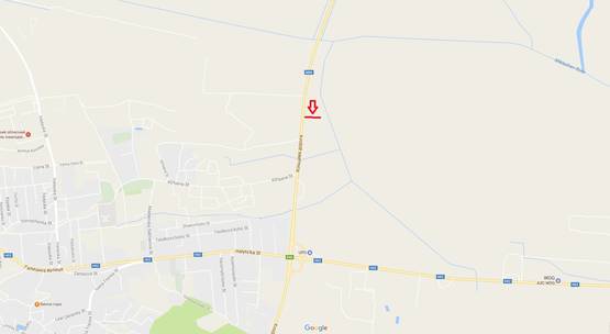 Схема рекламної площини за адресою Обїздна М-06, Київ-Чоп, перед поворотом на Тернопіль і в сторону Винник