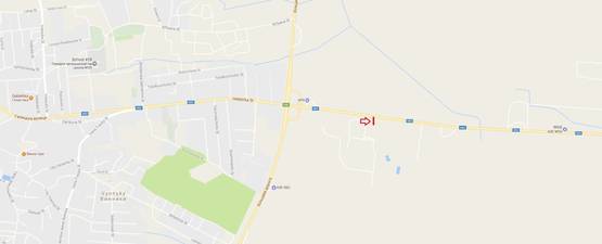 Схема рекламної площини за адресою Об'їзна Н-02,  з Винників в сторону Тернопіля