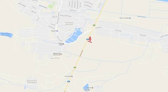 Схема рекламної площини за адресою Обїздна М-06, Київ-Чоп, за с.Чишки в сторону Пасіки-Зубрицькі