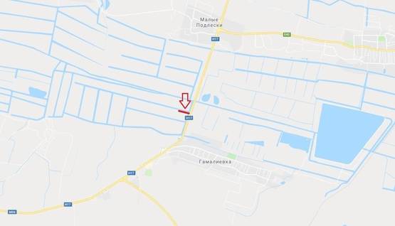 Схема рекламної площини за адресою М-06 Київ-Чоп, перед с.Гамаліївка після АЗС WOG в сторону Львова (правий)