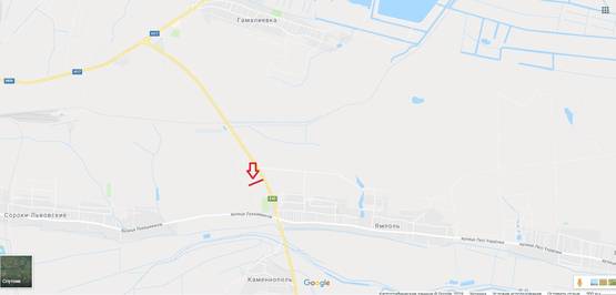 Схема рекламної площини за адресою М-06 Київ-Чоп, перед с. Ямпіль в сторону с. Кам'янопіль та м. Винники