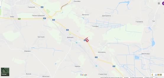 Схема рекламної площини за адресою Н-09 Мукачеве-Івано-Франківськ-Львів, перед с. Давидів в сторону м. Львів