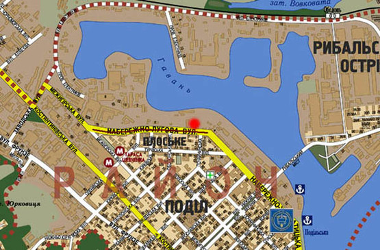 Схема рекламной плоскости по адресу ул. Набережно-Луговая, 4-6 (А1) автосалон, светофор (призма А2)