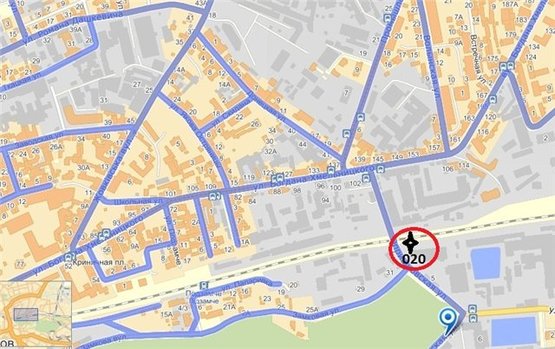 Схема рекламной плоскости по адресу Опришківська_Б.Хмельницького вул.