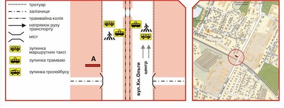 Схема рекламной плоскости по адресу Княгині Ольги  вул., 7