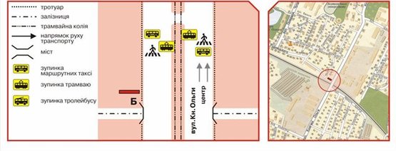 Схема рекламной плоскости по адресу Княгині Ольги  вул., 7
