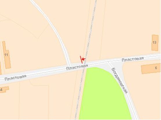 Схема рекламной плоскости по адресу Пластова вул.