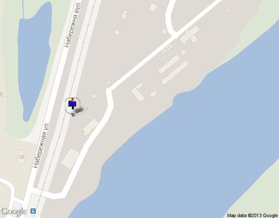 Схема рекламной плоскости по адресу Набережная, на стороне жд дороги,2-й досветофора, 250 м до ост Чайка в Киев