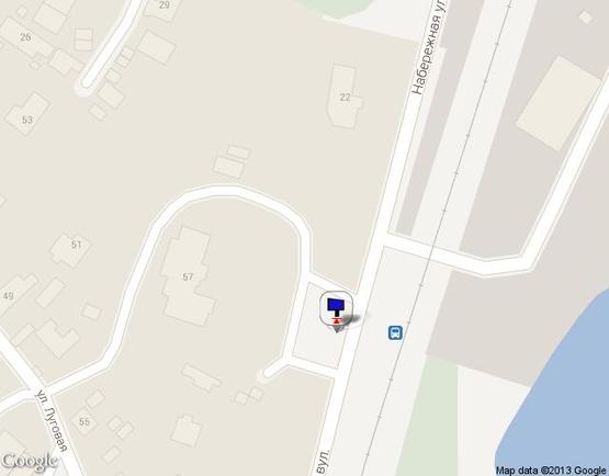 Схема рекламной плоскости по адресу Набережная,22 из Киева