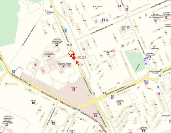 Схема рекламной плоскости по адресу Братиславская 39а, крупная транспортная развязка, Рынок "Юность" Больница скорой помощи, Киевский центр сердца, мед., училище №4