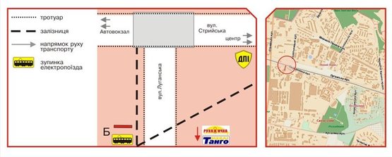 Схема рекламной плоскости по адресу Луганська вул.