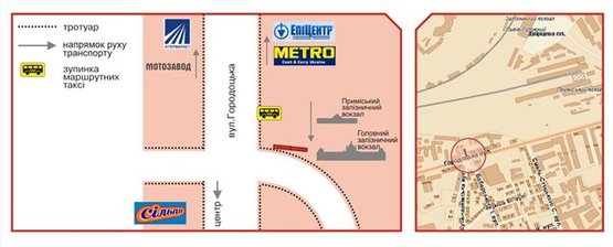 Схема рекламной плоскости по адресу Городоцька вул., 128