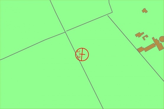 Схема рекламной плоскости по адресу Столичное шоссе, поворот на "Золотые ворота" - 2  (по ходу из Киева)