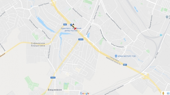 Схема рекламної площини за адресою Кольцевая дорога, напр. ул. Зодчих, 18 - ("Опалковый Замок", ав-н "ТOYOTA") - напр. Одесскую пл.