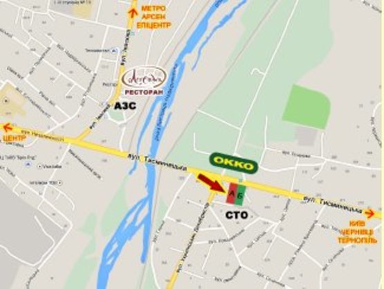 Схема рекламной плоскости по адресу Тисменецька-Декабристів навпроти ОККО     №1