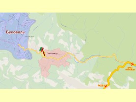 Схема рекламной плоскости по адресу с.Паляниця №3