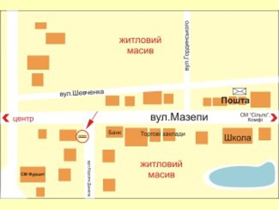 Схема рекламної площини за адресою Короля Данила - Мазепи (лівий)