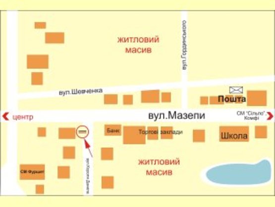 Схема рекламної площини за адресою Короля Данила - Мазепи (лівий)