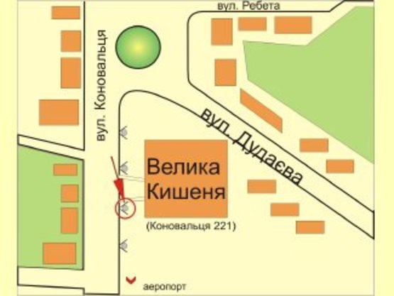 Схема рекламної площини за адресою вул. Коновальця (СМ Велика Кишеня) №2 ст Б