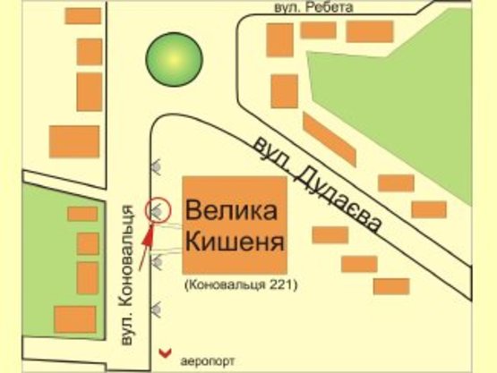 Схема рекламної площини за адресою вул. Коновальця (СМ Велика Кишеня) №3 ст А