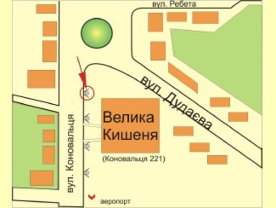 Схема рекламной плоскости по адресу вул. Коновальця (СМ Велика Кишеня) №4 ст Б