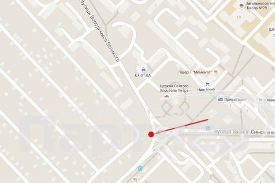 Схема рекламной плоскости по адресу В. Великого