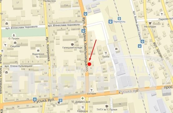 Схема рекламной плоскости по адресу Б. Хмельницького